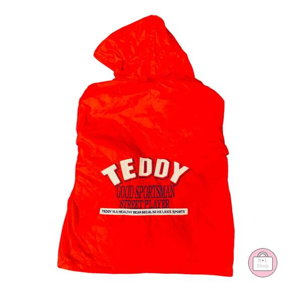 Boys Reversible Red and Grey Teddy Bear Jacket - Picture 3 of 6